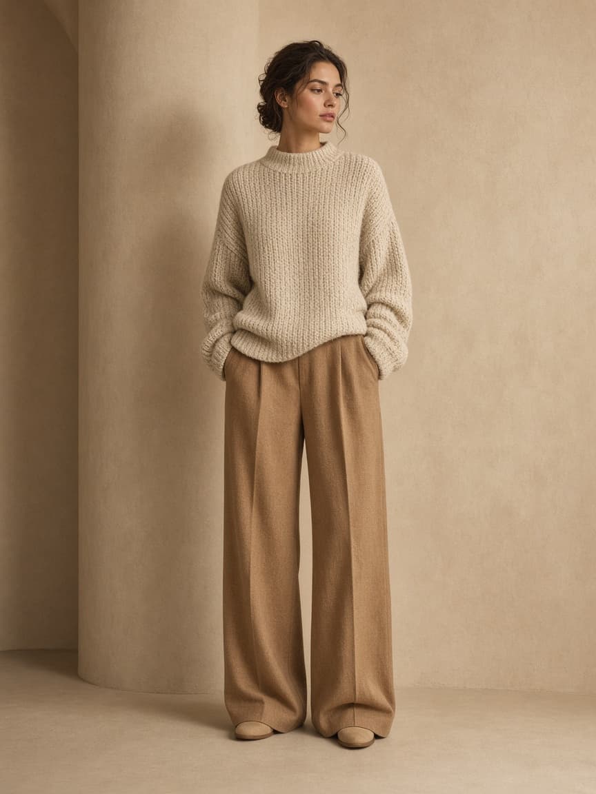 Model wearing casual separates